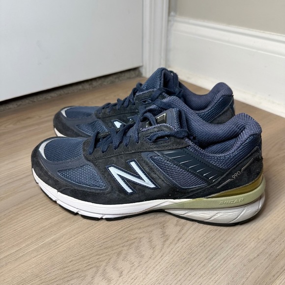 New Balance 990V5 women Navy Suede Mesh Running‎ Shoes Size 8.5 B - Picture 2 of 9